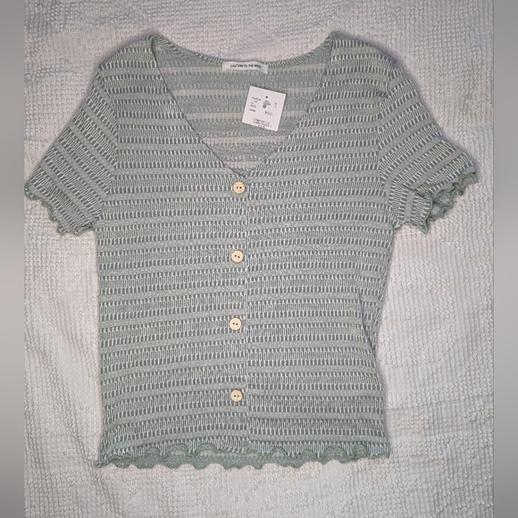 Caution To The Wind Tops - Caution to the Wind║Striped T Shirt║Size L